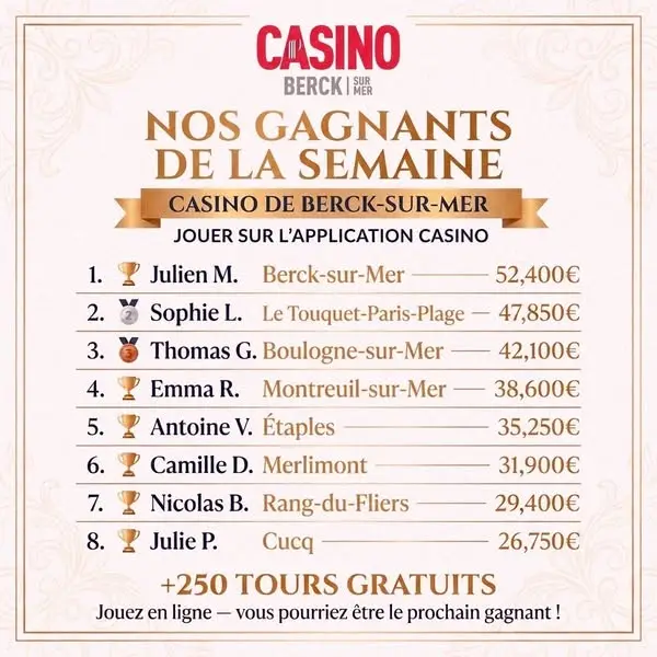 Кадр рекламы Casino de Berck-sur-Mer