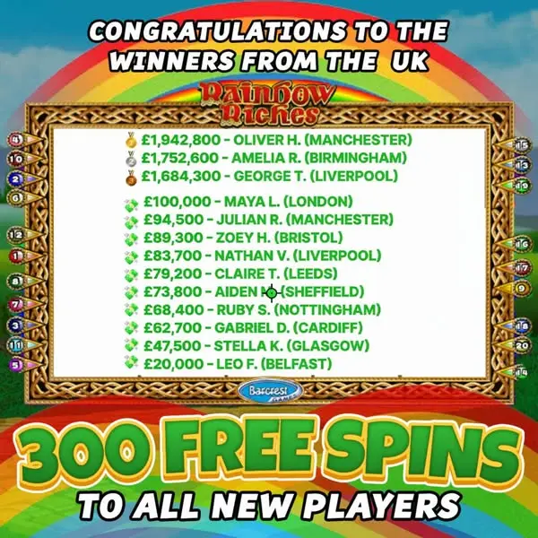 Кадр рекламы 300free spins