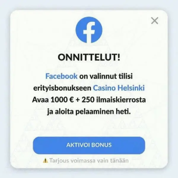 Кадр рекламы Suomi Casino Online