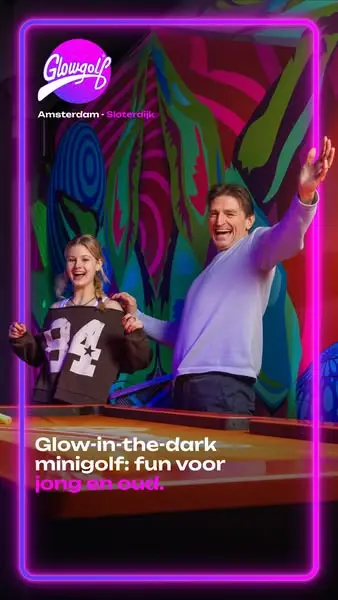 Кадр рекламы GlowGolf Amsterdam Sloterdijk