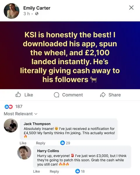 Кадр рекламы KSI