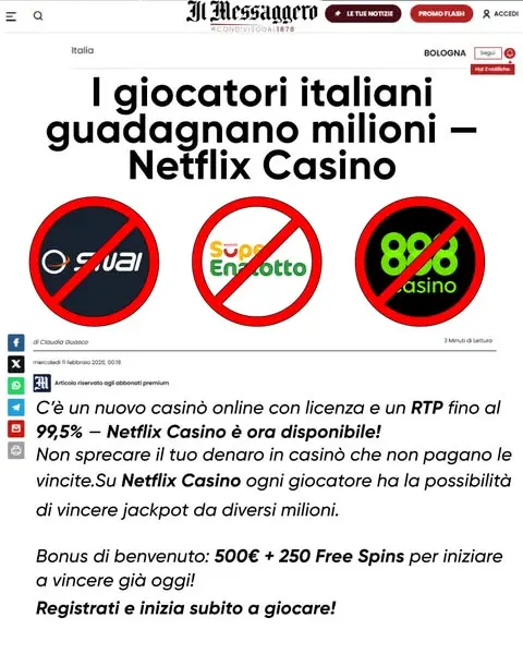 Кадр рекламы Netflix Casino