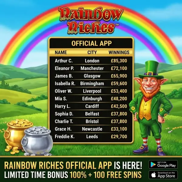 Кадр рекламы RainbowRiches App
