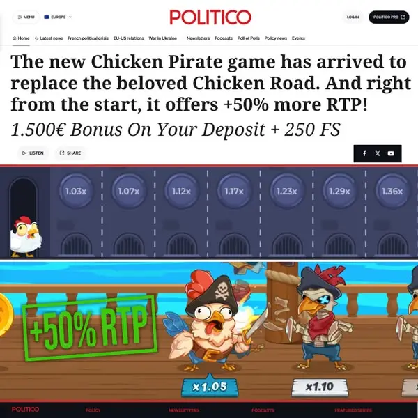 Кадр рекламы Chicken Pirate Game