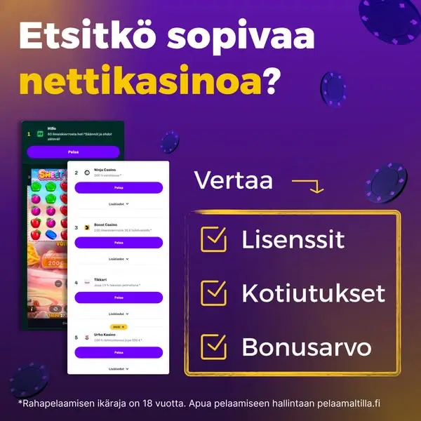 Кадр рекламы Rahapelisanomat.fi