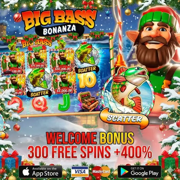 Кадр рекламы Big Bass Bonanza Christmas