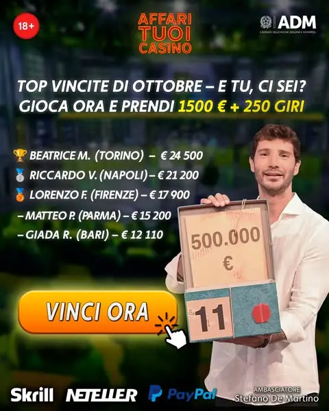 Кадр рекламы Affari Tuoi Casino