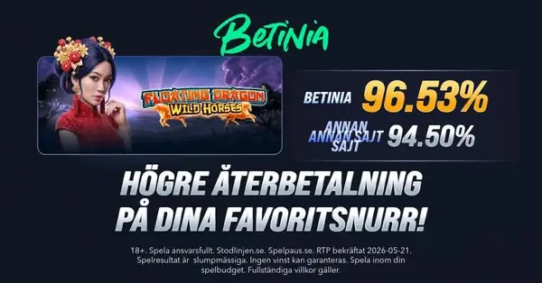 Кадр рекламы Betinia Sverige