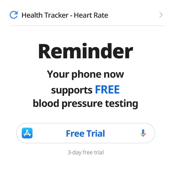 Кадр рекламы Health Tracker Glo