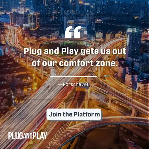 Кадр рекламы Plug and Play Tech Center
