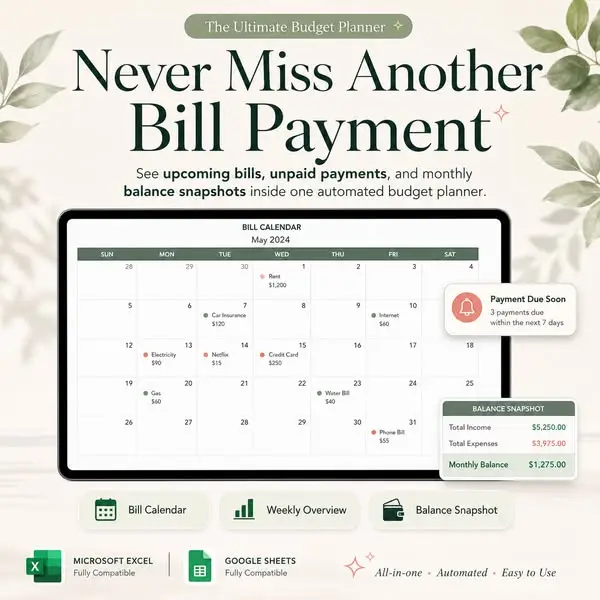 Кадр рекламы Ultimate Budget Planner