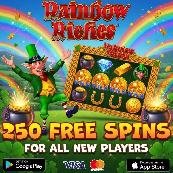 Кадр рекламы Rainbow Riches