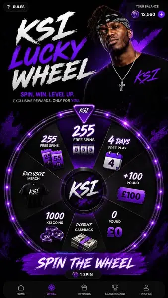 Кадр рекламы KSI Lucky Wheel