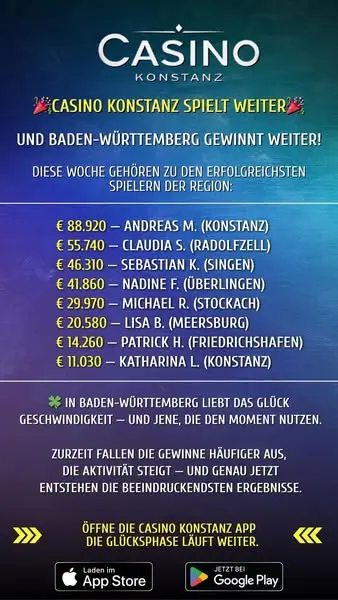 Кадр рекламы Spielbank & Casino Map Deutschland