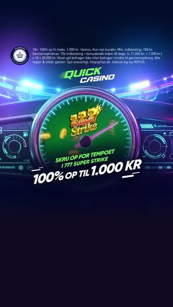 Кадр рекламы Quick Casino Danmark