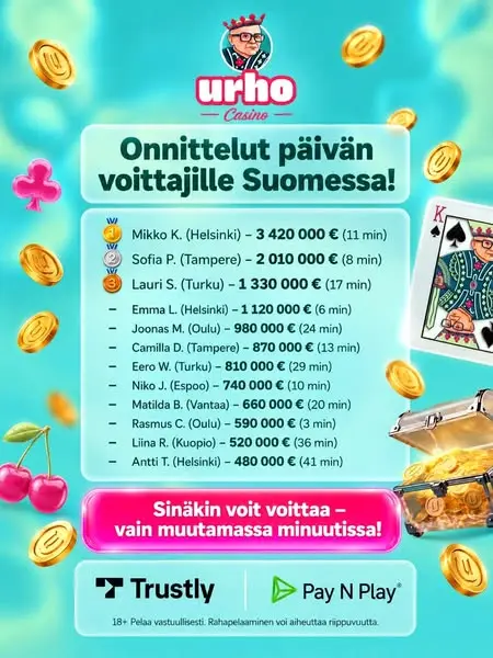 Кадр рекламы Urho Slots