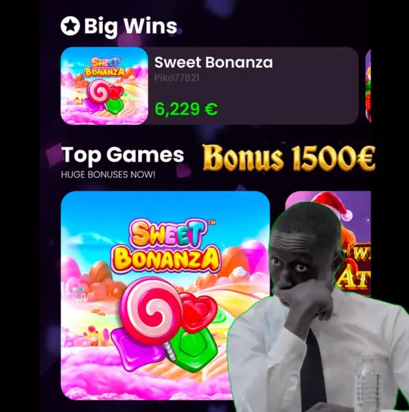 Кадр рекламы Sweet Bonanza EU