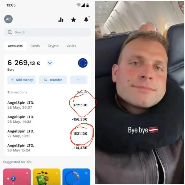 Кадр рекламы AngelSpin