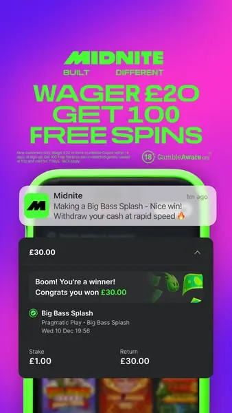 Кадр рекламы Midnite Bet