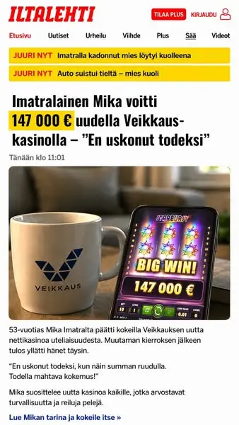 Кадр рекламы Suomi Verkossa