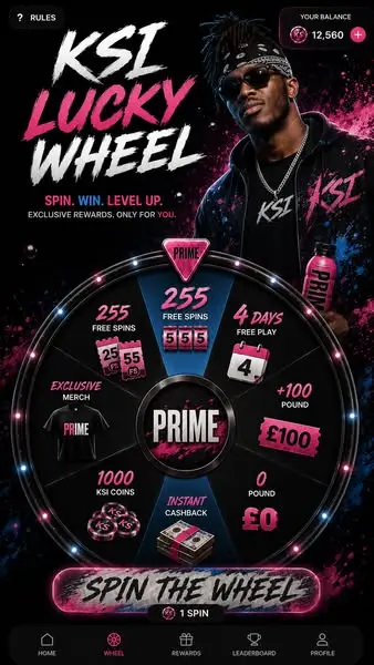 Кадр рекламы KSI Lucky Wheel