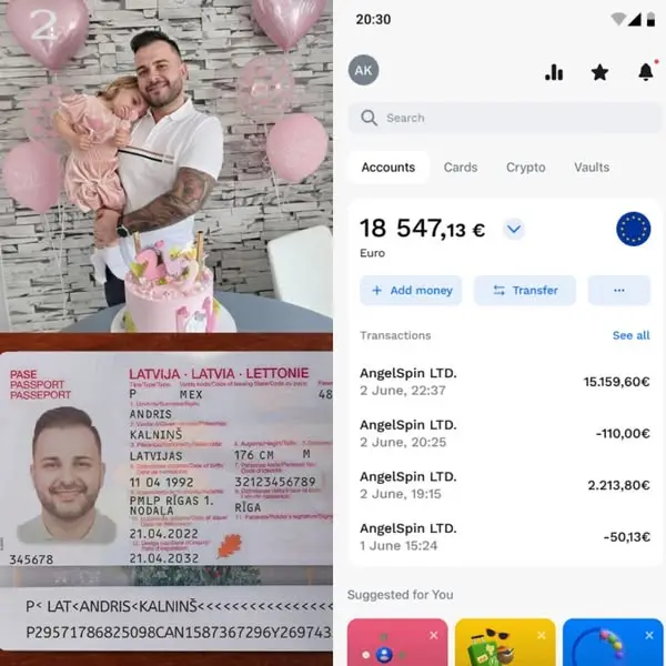 Кадр рекламы Andris Kalnins