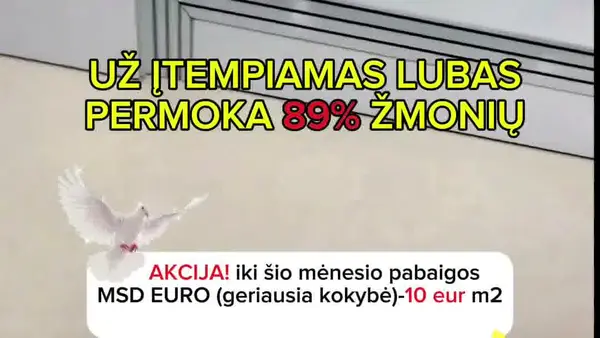 Кадр рекламы Įtempiamos LUBOS "Alliancelubos"