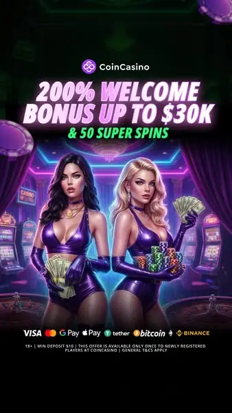 Кадр рекламы CoinCasino