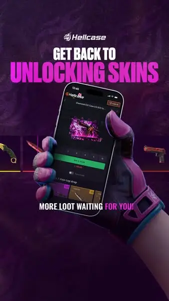 Кадр рекламы CS:GO Hellcase