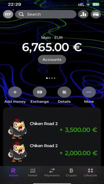Кадр рекламы Chicken Road