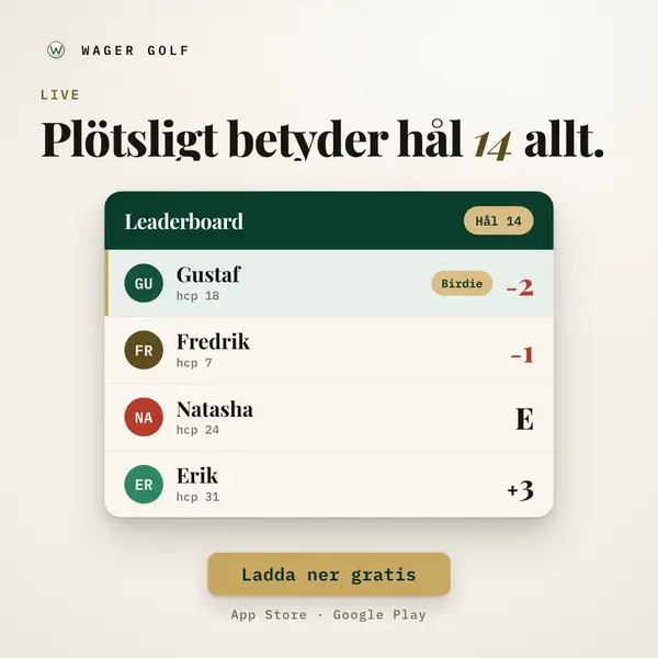 Кадр рекламы Wager Golf