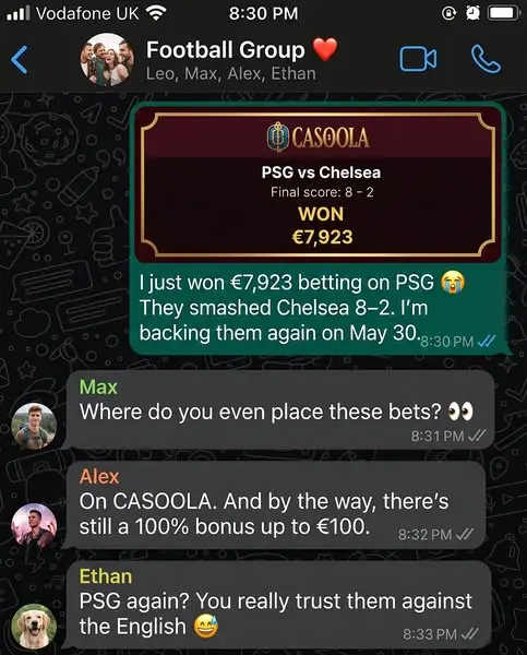 Кадр рекламы Casoola Win Arena