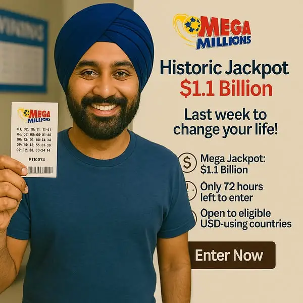 Кадр рекламы Mega Lottery USA