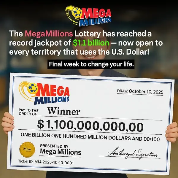 Кадр рекламы Mega Lottery USA