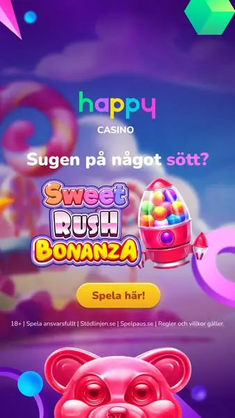 Кадр рекламы Happycasino.se