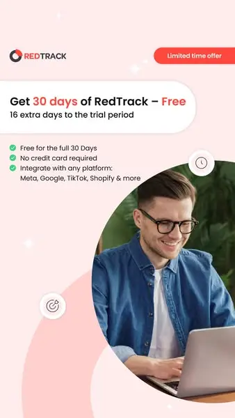 Кадр рекламы RedTrack.io