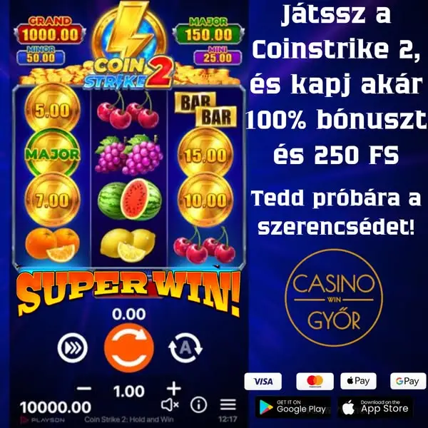 Кадр рекламы Casino Win Győr