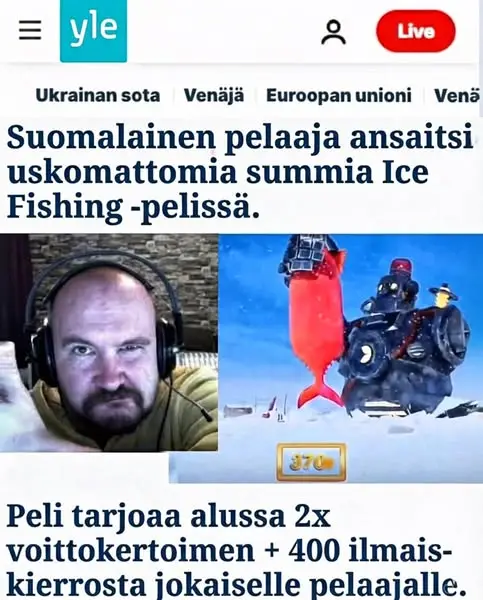 Кадр рекламы Finland Spin Masters