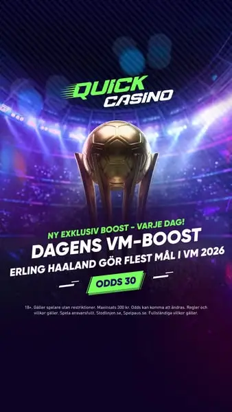 Кадр рекламы Quick Casino Sverige