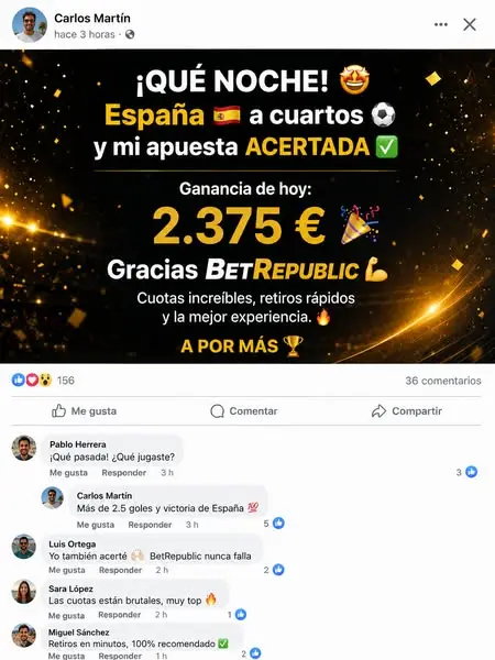 Кадр рекламы Bet Republic App