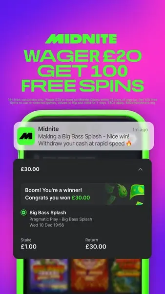 Кадр рекламы Midnite Bet