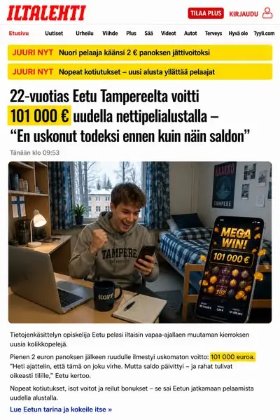 Кадр рекламы Voiton Polku