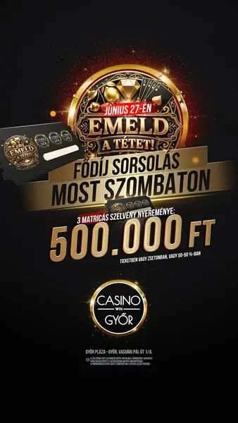 Кадр рекламы Casino WIN Győr