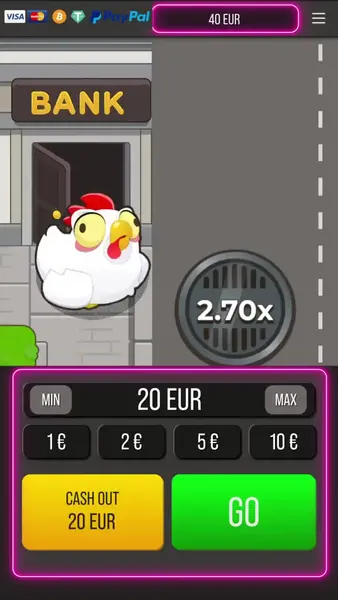 Кадр рекламы Crazy Chicken Bet