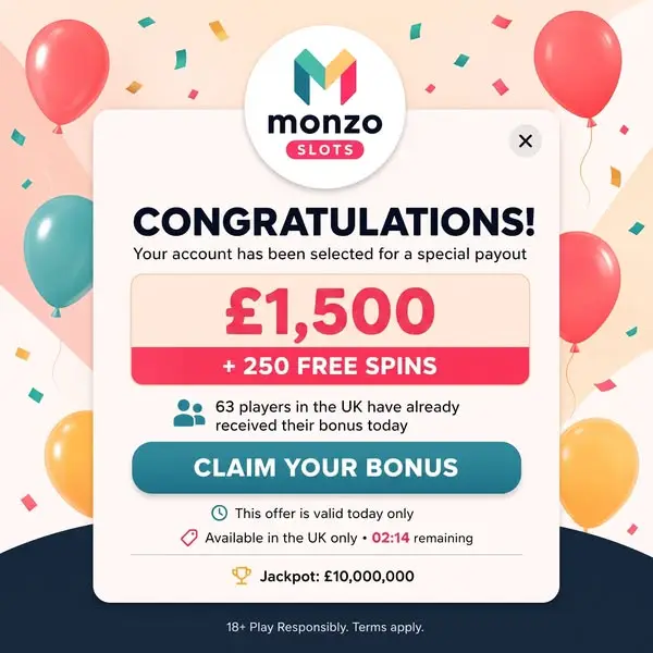 Кадр рекламы Monzo Slots