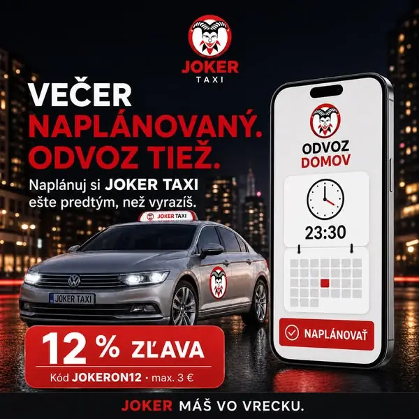 Кадр рекламы Joker Taxi Partizánske