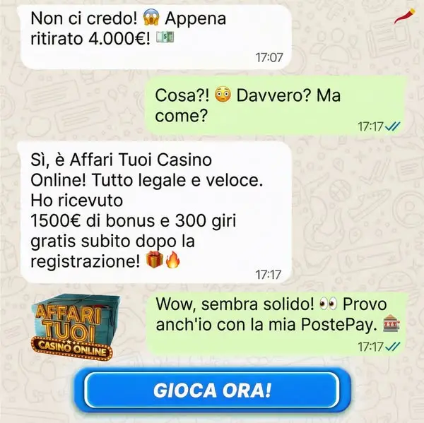 Кадр рекламы Affari Tuoi Online