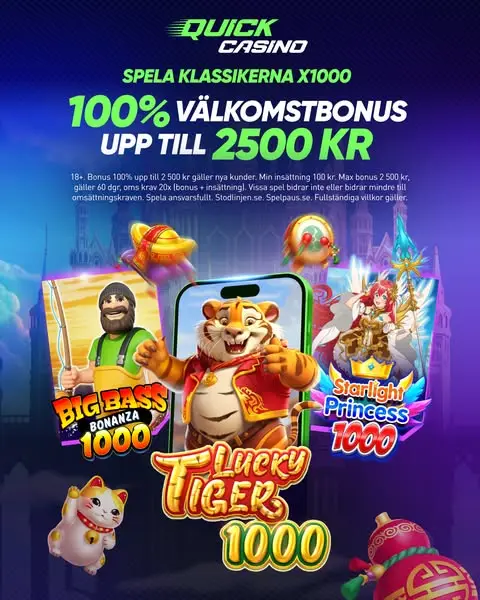 Кадр рекламы Quick Casino Sverige